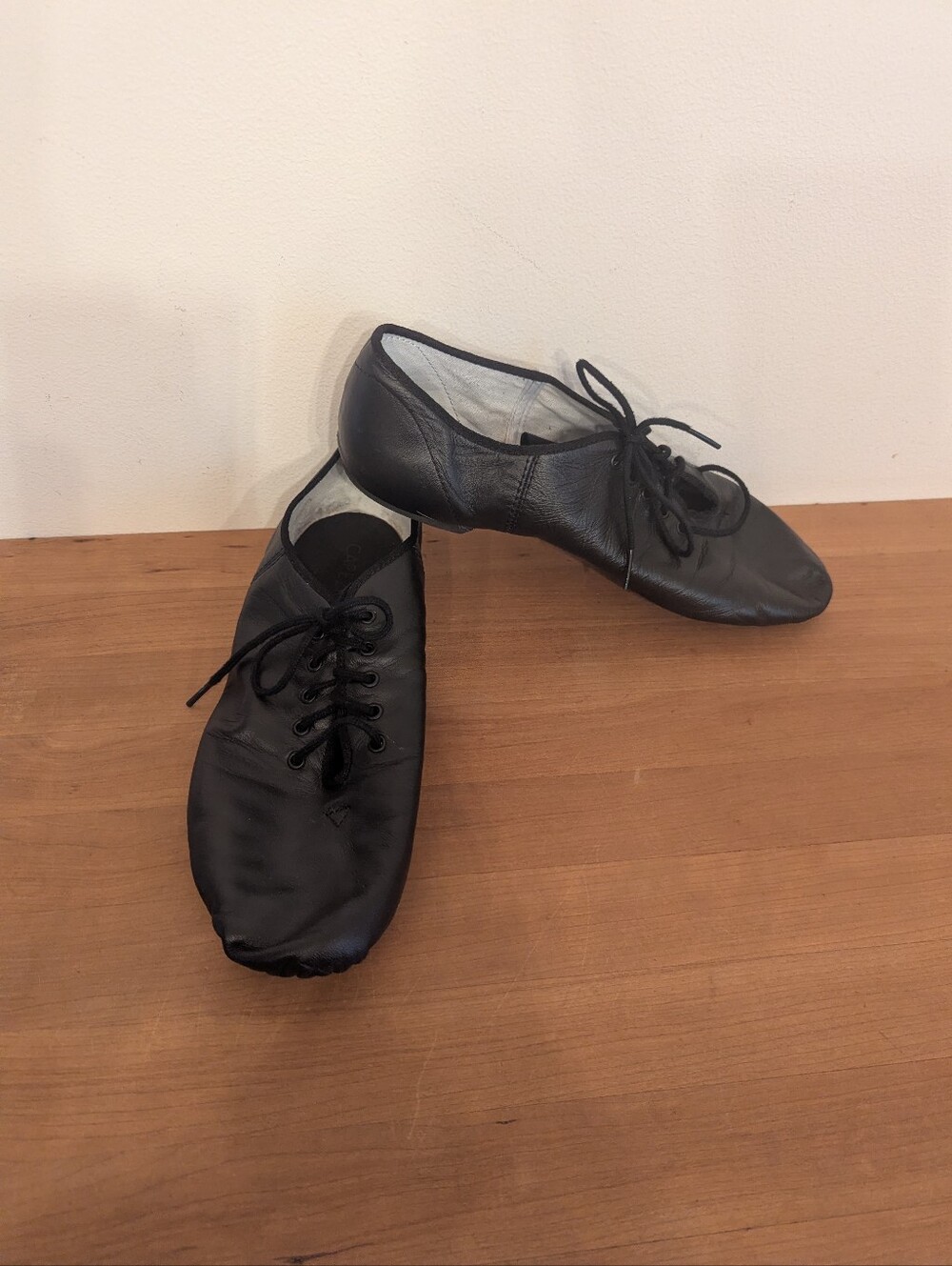 Capeziox  Lightweight Black Leather Upper Lace-Up Dance Shoes 12.5 M